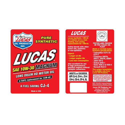 Sae 10w-30 Magnum Cj-4 Long Drain Heavy Duty Motor Oil