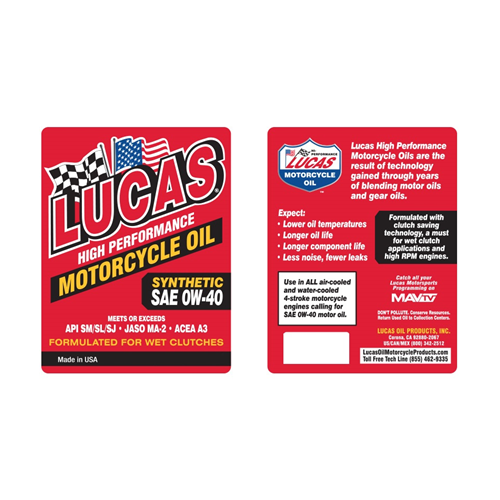 Synthetic SAE High Performance Motorcycle Oil