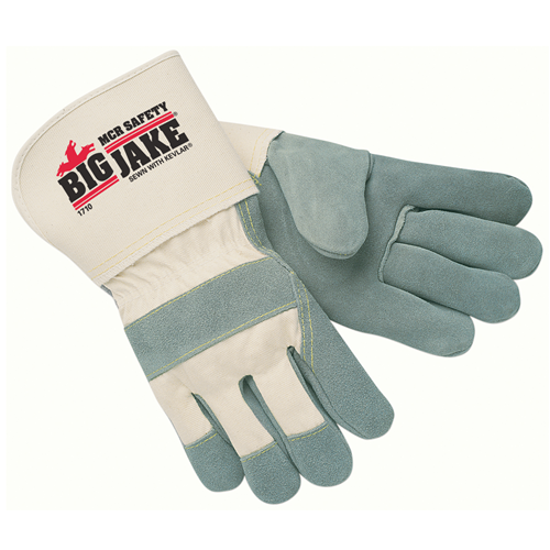 Mcr Safety Big Jake Leather Palm, Gauntlet W/kevlar