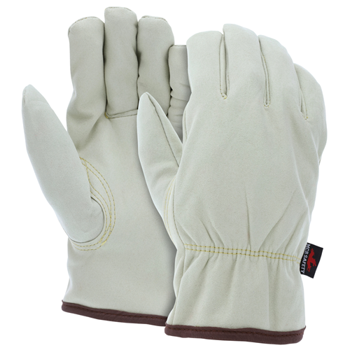 Beige Pu/nylon Blend Drvr Red Fleece