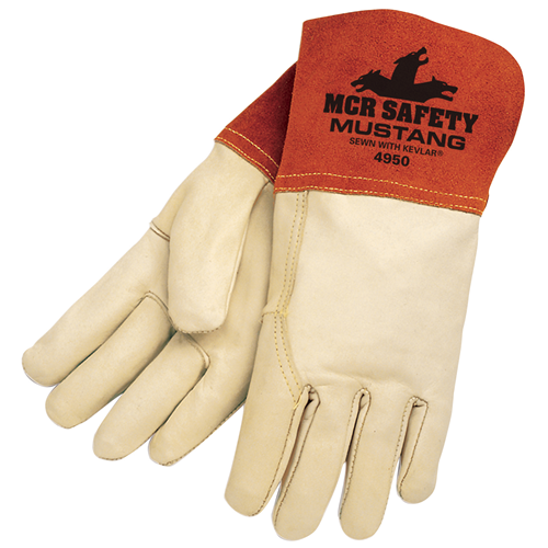 Mcr Safety Mustang Cow Mig/tig Weldr Sewn W/kevlar