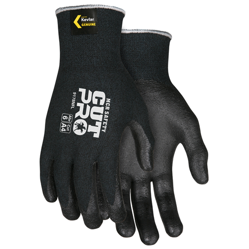Mcr Safety Black Kevlar/black Nitrile Foam