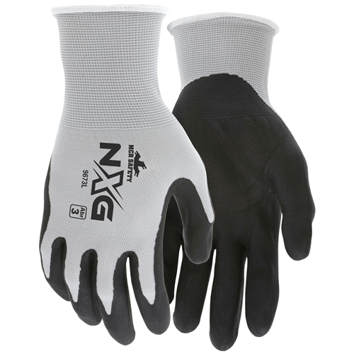 Mcr Safety Gray Shell, Black Foam Nitrile, 13 Gauge