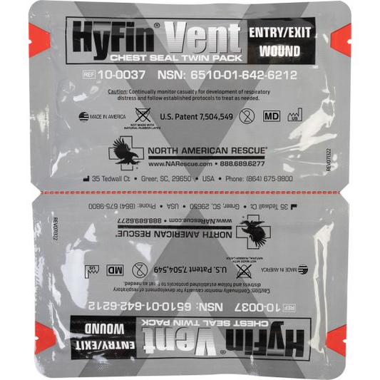 North American Rescue Hyfin Vent Chest Seal - Twin Pack