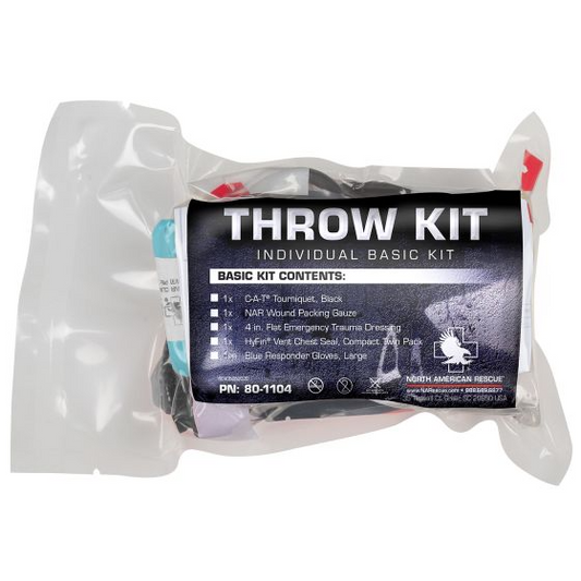 North American Rescue Basic Individual Throw Kit W/ Wound Packing Gauze