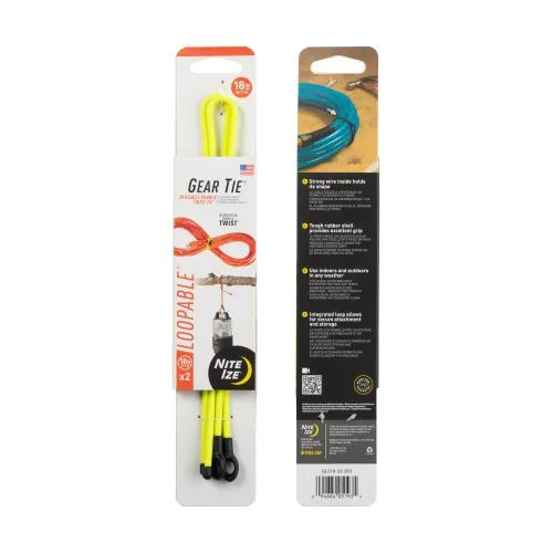 Nite-ize Gear Tie Loopable Twist Tie - 2 Pack