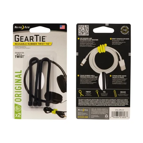 Nite-ize Gear Tie Reusable Rubber Twist Tie