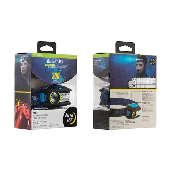 Radiant 300 Rechargeable Headlamp - Lime