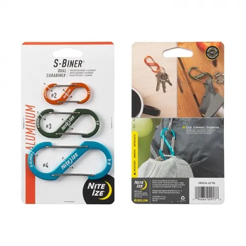 S-biner Aluminum Dual Carabiner - 3 Pack