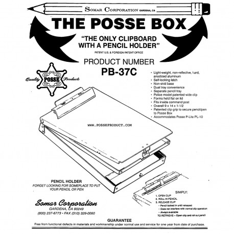 Posse Box Letter Size Bottom Opening Dual Compartment Clipboard Box