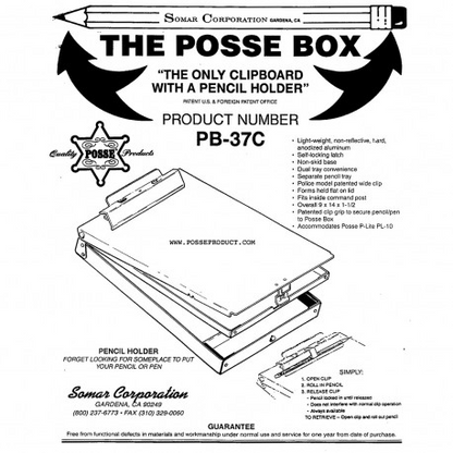 Posse Box Letter Size Bottom Opening Dual Compartment Clipboard Box