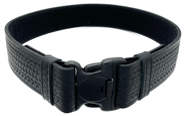 4 Stitch Duty Belt W/ Full Hook Lining & Cop Lock Buckle - Basketweave