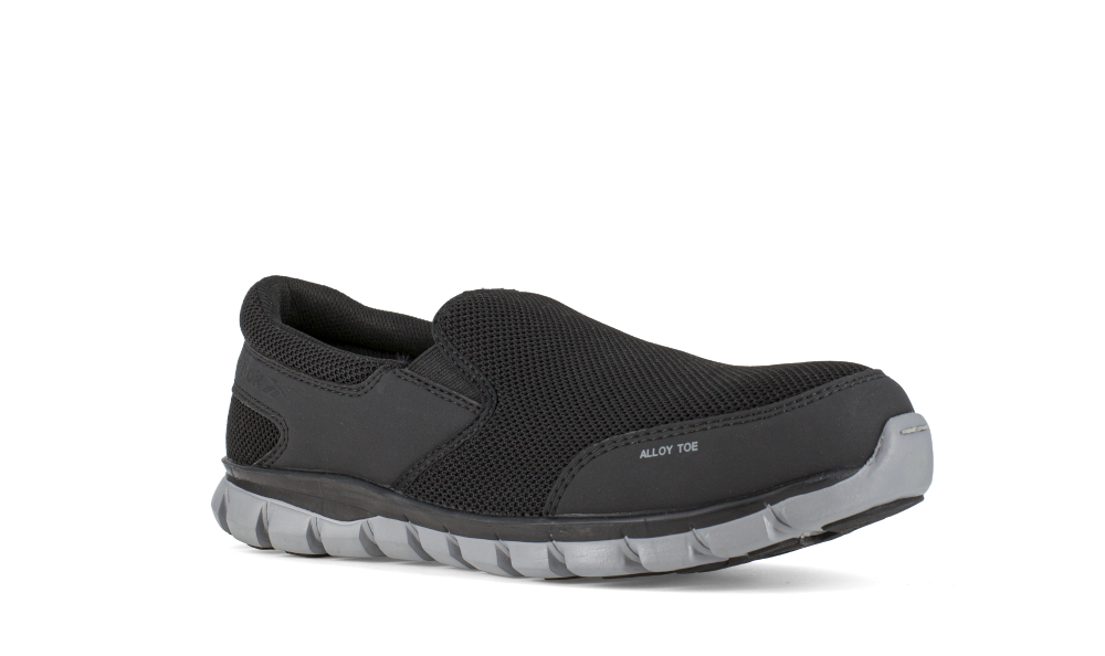 Sublite Cushion Work Athletic Slip-on Shoe W/ Alloy Toe - Black