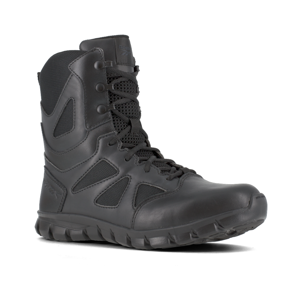 Reebok Sublite Cushion Tactical 8'' Boot W/ Soft Toe - Black