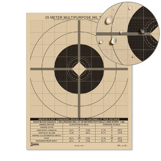 Rite In The Rain 25 Meter Mil Target