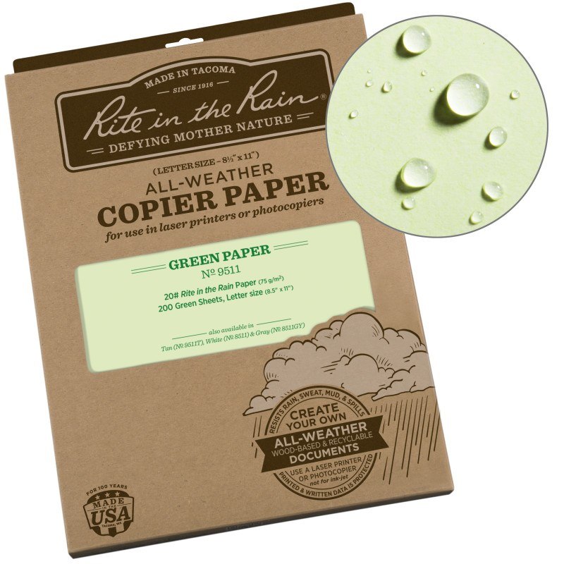 Printer Paper - 8.5 X 11 - 200 Green Sheets
