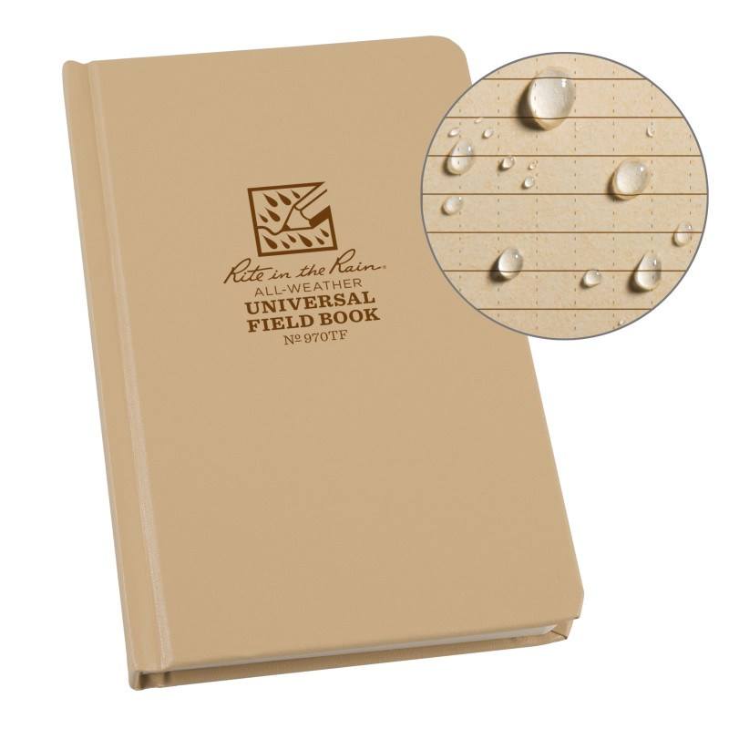 Rite In The Rain Fabrikoid Universal Bound Book - 4.75 x 7.5 - Tan