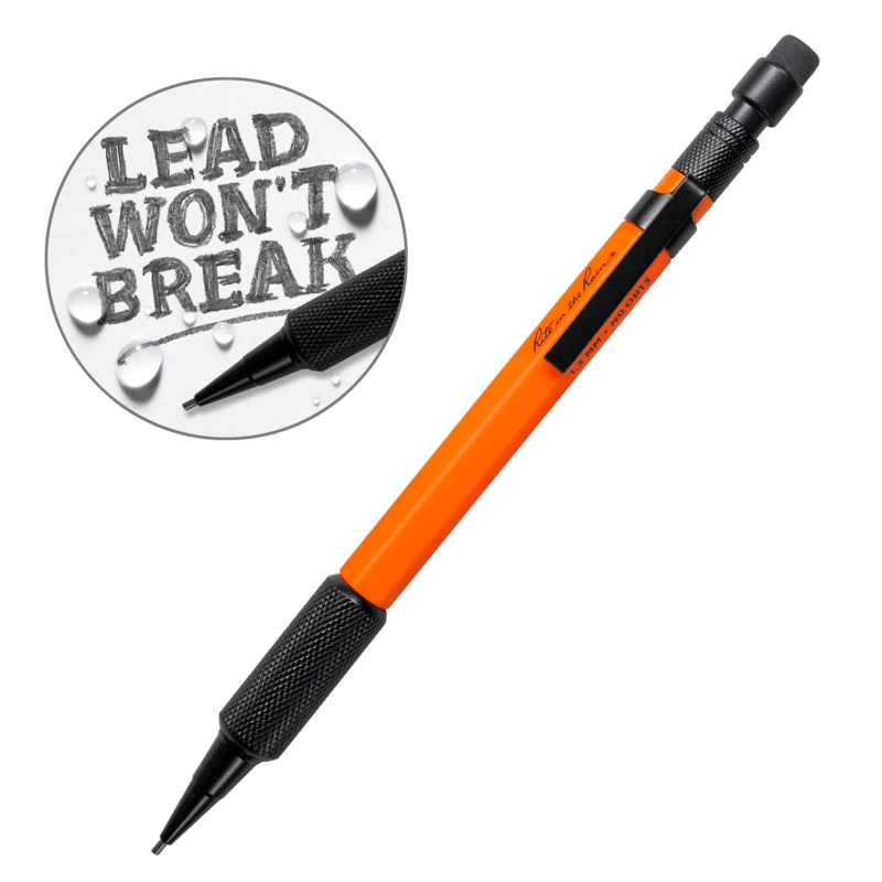 Mechanical Pencil - Orange Pen With 1.3mm Black Lead