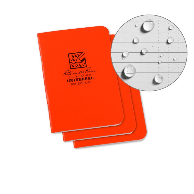 Rite In The Rain Field-flex Universal Stapled Notebook 4.625 X 7 - 3 Pack