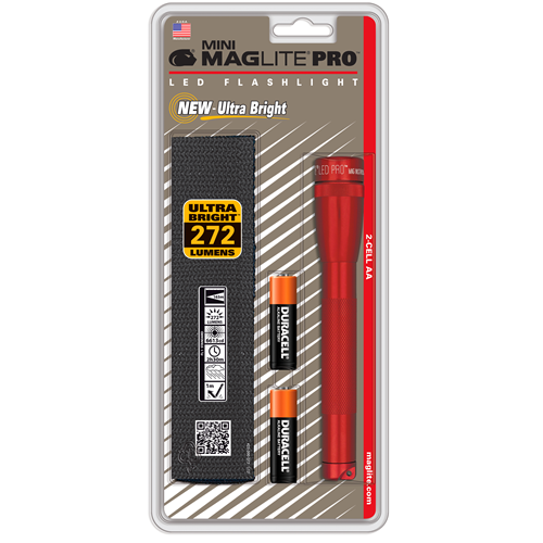 Maglite SP2P Mini Maglite Pro 2 AA-Cell LED Flashlight w/ Holster