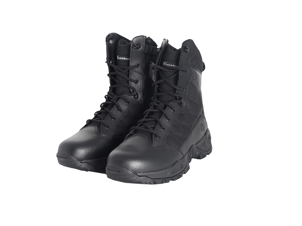 Smith & Wesson Scout 8" Hot Weather Side-zip Polishable Toe , Smith & Wesson