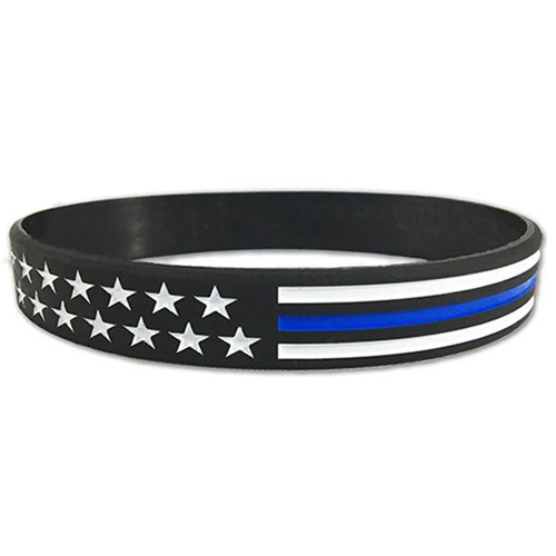 Thin Blue Line Thin Red Line American Flag Bracelet