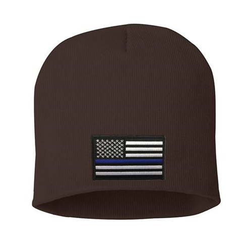 Thin Blue Line Knit Beanie 8 Inch