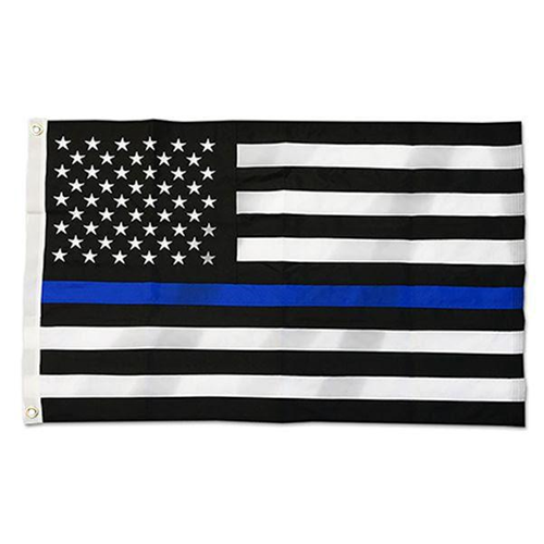 Thin Blue Line Durasleek Thin Blue Line American Flag, Sewn & Embroidered