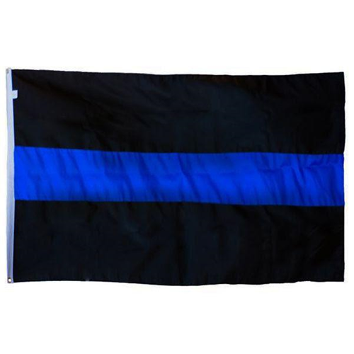 Durasleek - Thin Blue Line Flag, Sewn & Embroidered, 3 X 5 Feet
