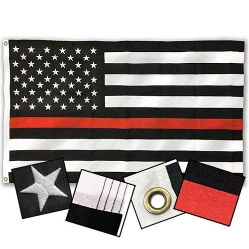Thin Red Line American Flag, 2 X 3 Ft