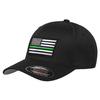 Thin Blue Line FlexFit Hat - Thin Silver Line Flag