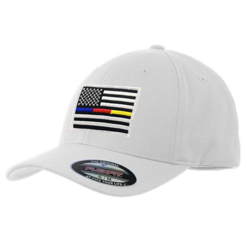 Flexfit Hat - Blue/red/gold Line Hat