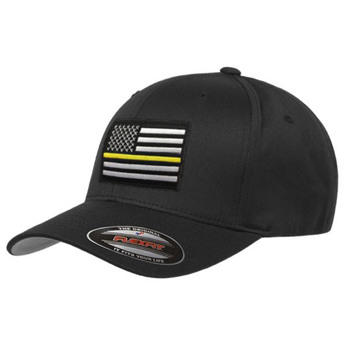 Thin Blue Line FlexFit Hat - Thin Silver Line Flag