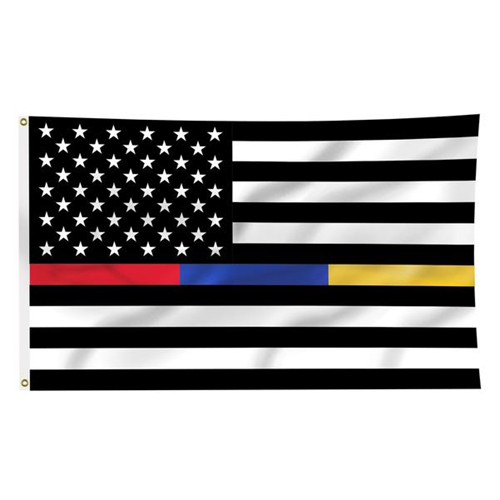 Thin Blue Line Texas Thin Blue Line American Flag, Embroidered & Sewn, SolarMax, 3 x 5 Ft.