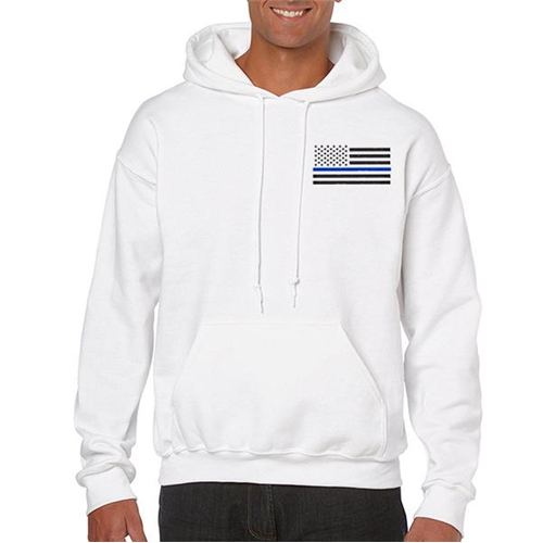 Thin Blue Line Hoodie - Thin Blue Line American Flag