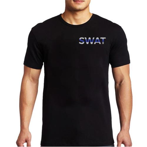 Thin Blue Line Men's T-shirt - Swat Thin Blue Line