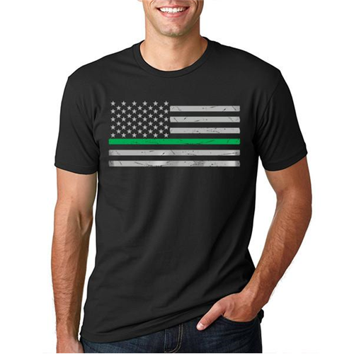 Men's - Short Sleeve Classic Thin Green Line