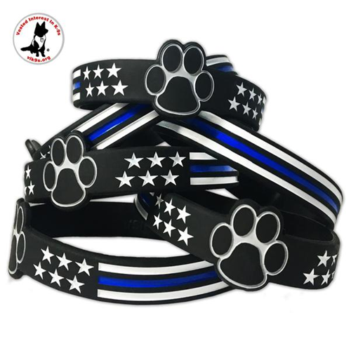 Thin Blue Line K9 Paw Bracelet