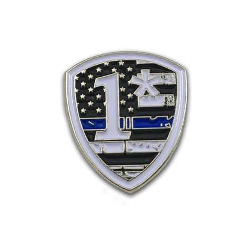 1 Asterisk Pin - Thin Blue Line, Individual