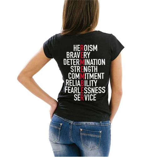 Woman's Shirt - Remember, Thin Red Line