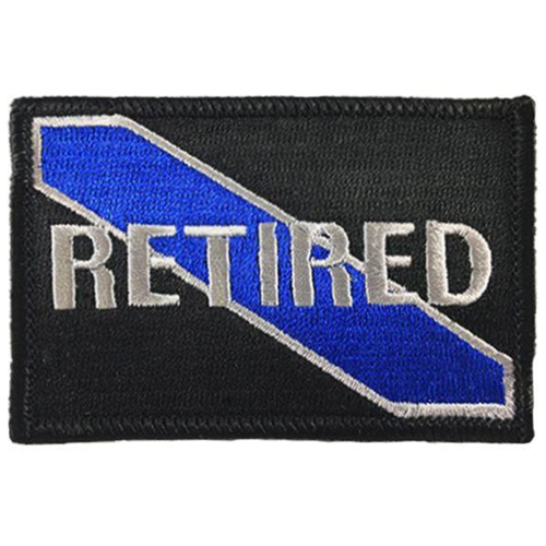 Retired - Thin Blue Line, 2 X 3 Inches, Velcro