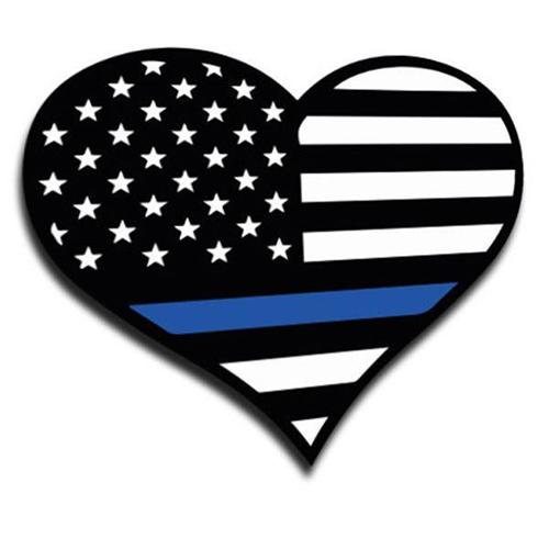 Thin Blue Line Thin Silver Line American Sticker, 4 x 6 Inches