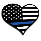 Thin Silver Line American Sticker, 4 x 6 Inches