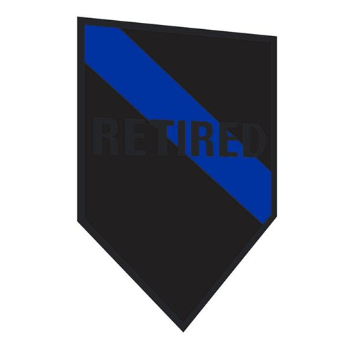 Retired Thin Blue Line Sticker, 4 X 6 Inches