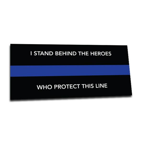 I Stand Behind Sticker, 9 X 4 Inches
