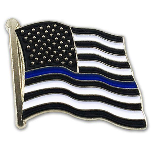 Thin Blue Line Thin Blue Line American Flag Pin