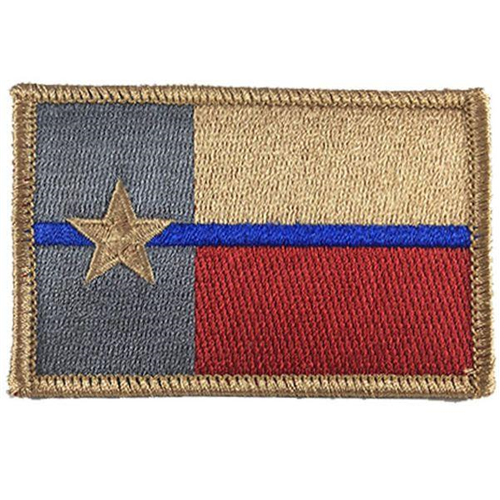 Texas Velcro Patch - Thin Blue Line, 2 X 3 Inches, Velcro