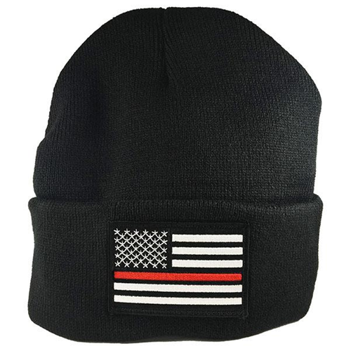 Beanie - Thin Red Line American Flag