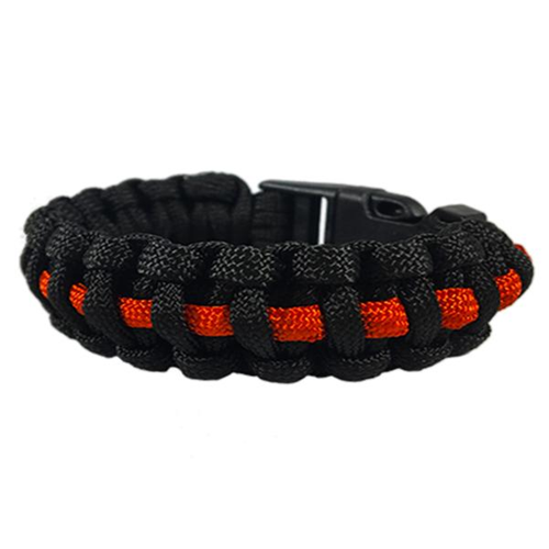 Thin Blue Line Paracord Survival Bracelet, Thin Red Line