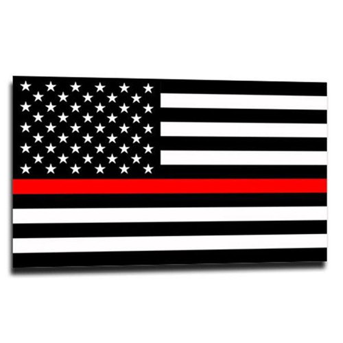 Thin Blue Line Thin Silver Line American Sticker, 4 x 6 Inches